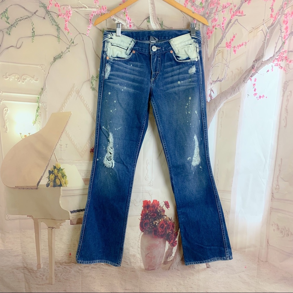 Armani Exchange Acid Wash Destroyed Jeans